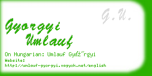 gyorgyi umlauf business card